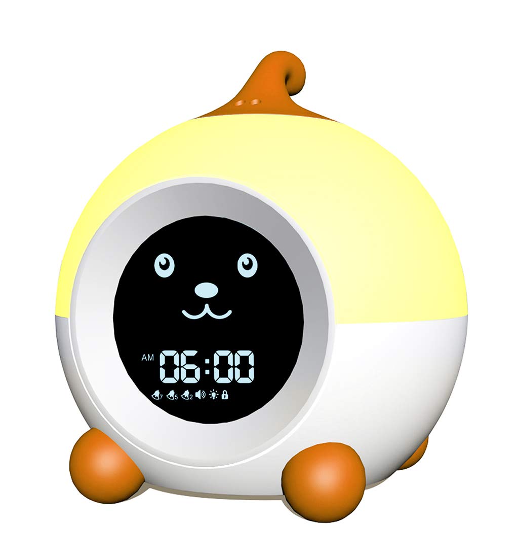 Teach Me Time Kids Alarm Clock, I·CODE Children's Sleep Trainer ,Toddler Sleep Aid Night Light ,14 Soothing Sounds,,3 Alarms,Sleep Timer (Light Orange)-image-33