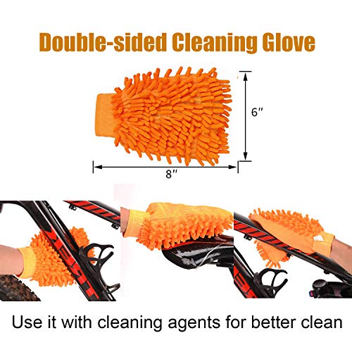 Kit de ferramentas de limpeza de bicicleta/bicicleta 8 peças - escova de limpeza de bicicleta, limpa