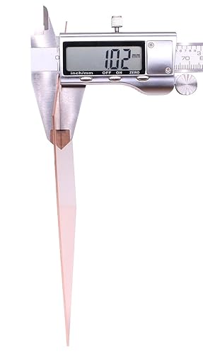 Miniatura 2 de 2 láminas de cobre puro, 6 x 6 pulgadas, calibre 18 (0.040 in) de grosor, sin arañazos, película protectora en ambos lados