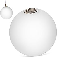Vista 1 de DOITOOL Pantalla de globo de vidrio para suelo al aire libre Bombillas blancas Pantalla de lámpara de vidrio esmerilado Pantalla de lámpara de mesa