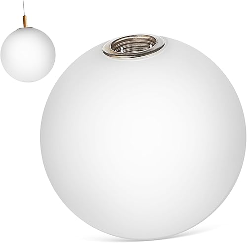 DOITOOL Pantalla de globo de vidrio para suelo al aire libre Bombillas blancas Pantalla de lámpara de vidrio esmerilado Pantalla de lámpara de mesa