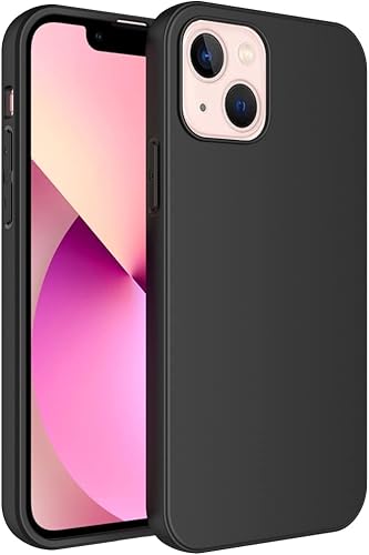 Puxicu Funda para iPhone 13, diseño delgado de TPU suave mate funda protectora para iPhone 13, negro