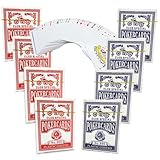 【色々遊べる大容量トランプセット】ポーカーやブラックジャックなどのカジノゲームから、マジックや占い、パーティやイベントの余興用アイテムとして、幅広く使えるトランプ8パックセットです。 【シャッフルしやすいコート紙製】レッドとブルー4パックづつの合計8セット。大人数でゲームを楽しんだり、コンパやパーティ、お泊まり会などの場面に最適です。カード同志がくっつきにくいコート紙製なのでシャッフルもしやすく、ディーラにも使いやすいカードです。 【マジック練習にもオススメ】予備のトランプがたくさんあるので、消...