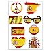 Mygoodprice Foglio A4 di Adesivi, Tema Spagna, per Scrapbooking - D05