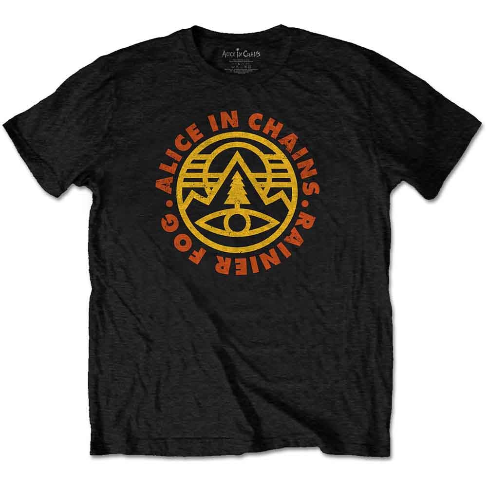 Alice in Chains T Shirt Pine Emblem Band Logo Official Mens Black XXL