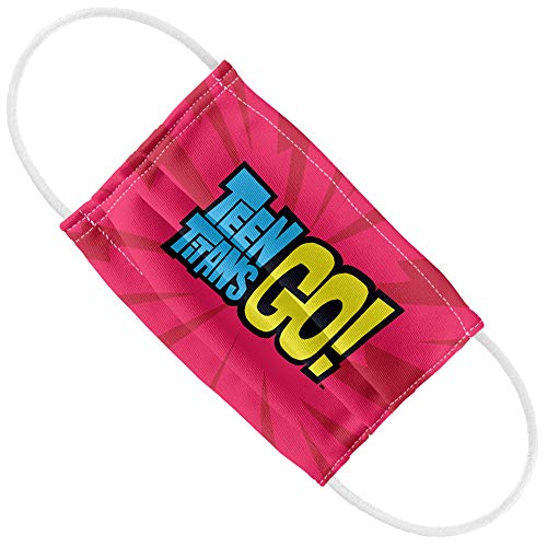 Popfunk Teen Titans Go! Kids Logo Pattern 1-Ply Reusable Face Mask Covering with Adjustable Nose Wire