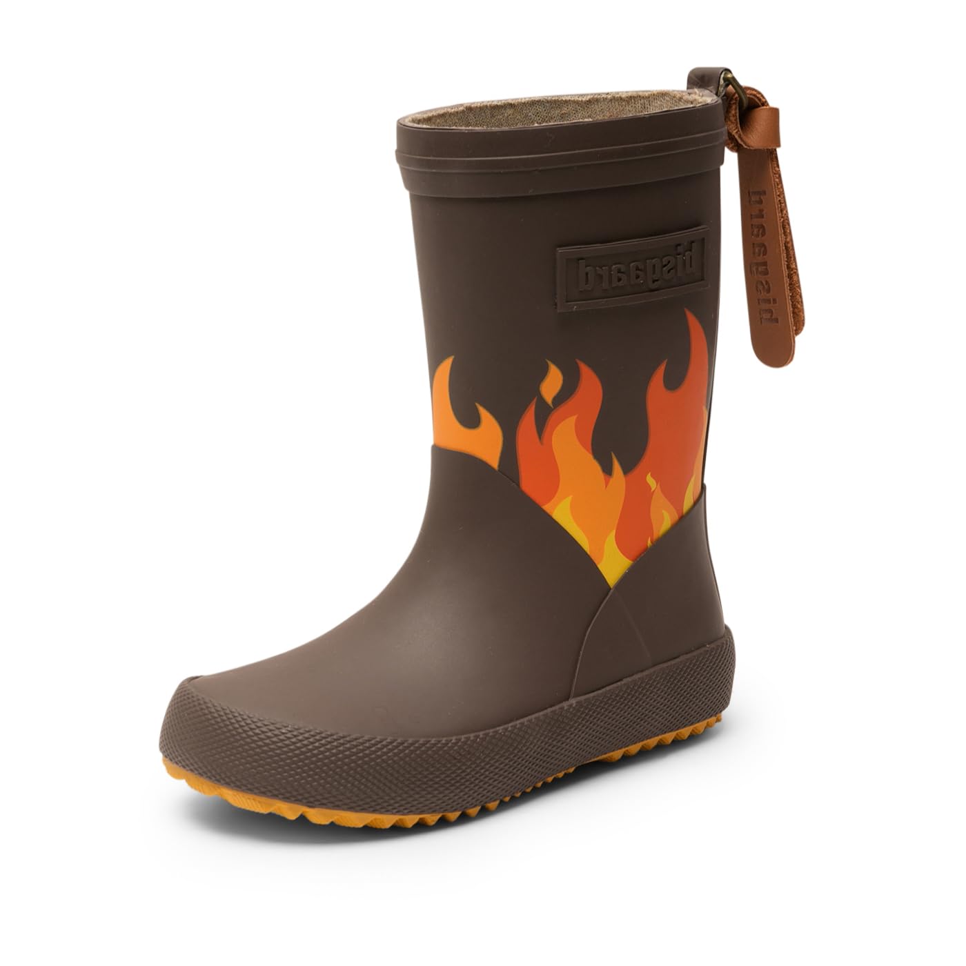 Bisgaard Unisex Children's Bisgaard Fashion IIRain Boot, Brown Flames, 1.5 UK Child