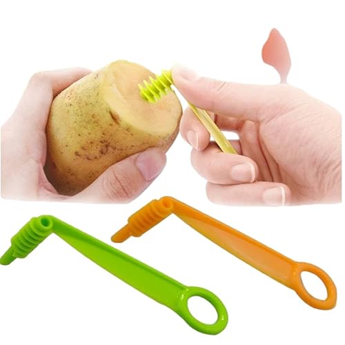 1PCS Spiral Vegetable Slicer Multifunctional Cutter for Slicing of Cucumbers, Potatoes, Cucumbers and More, Crafted with Durable Plastic Design