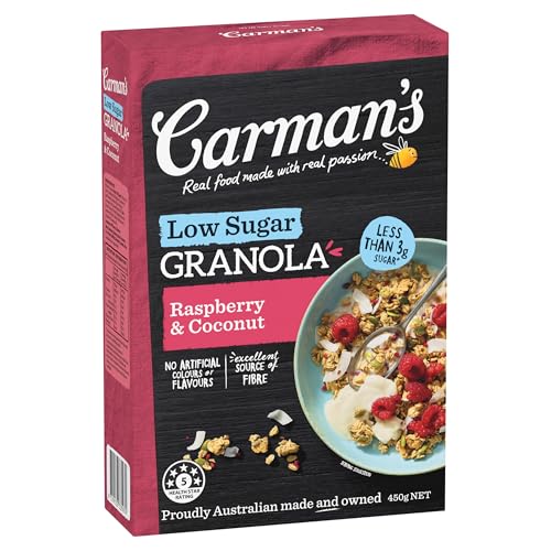 Carman's Low Sugar Raspberry and Coconut Granola 450 g