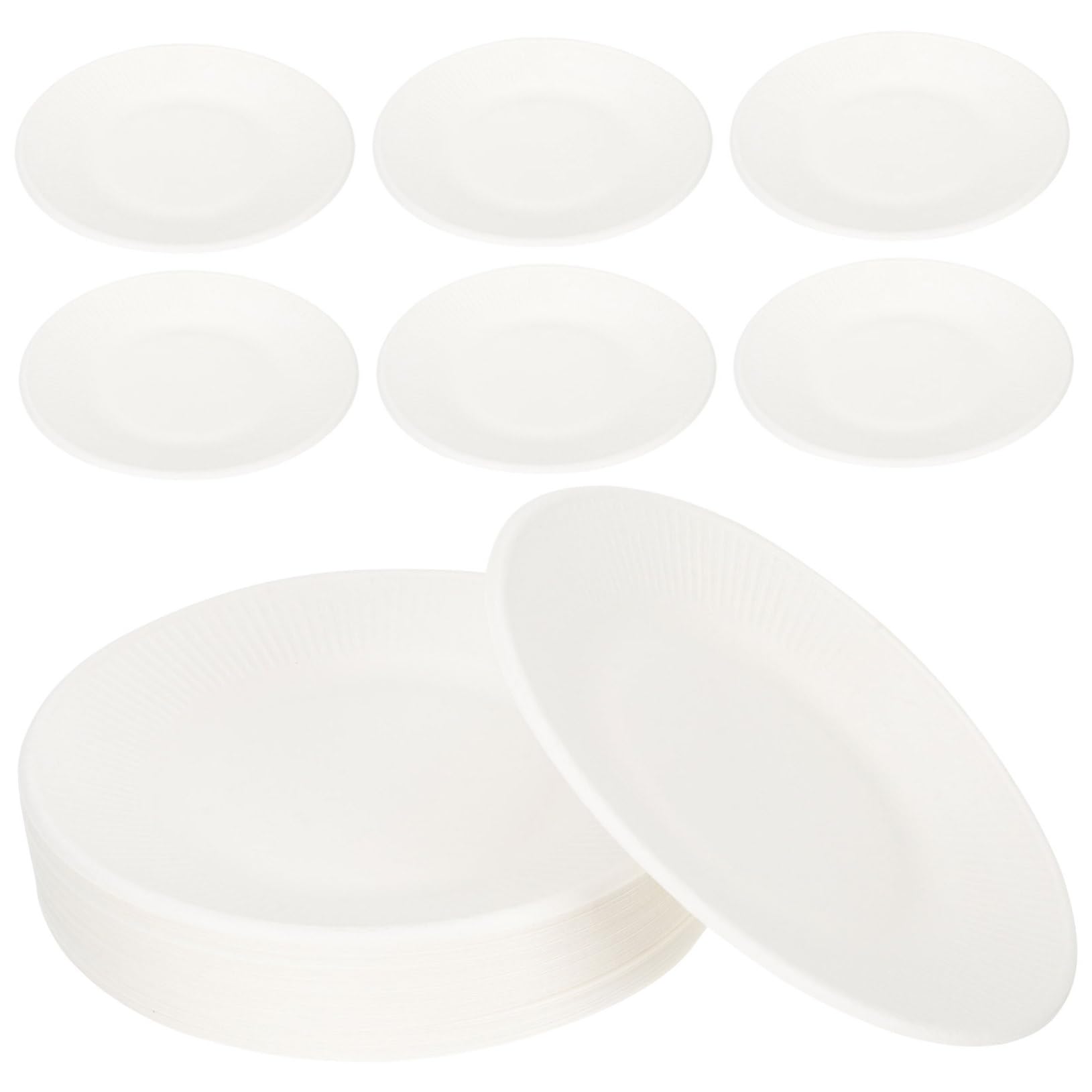 Healeved Pappteller Biologisch Abbaubar Verdicktes Papiermaterial mit Wellrand für Partys Picknick Grillen Kinder Malplatten