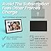 PhotoSpring No Subscription, 10in WiFi Digital Picture Frame, Email App Web, USA Company, 32gb Touch Screen, Play Videos up to 5min, White