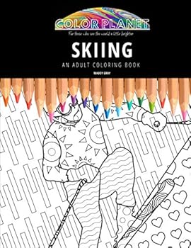 Paperback Skiing: AN ADULT COLORING BOOK: An Awesome Coloring Book For Adults Book