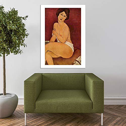 Affiche Nu feminin Modigliani petit format mat pour mur sans reflet - 7
