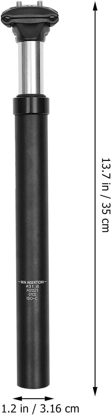 Bike Seatpost with Suspension, 31.6x350mm Aluminium Alloy Absorption Seat Post for Mountain and Road Bikes, Shock-Absorbing Seat Tube for Cycling Outdoors