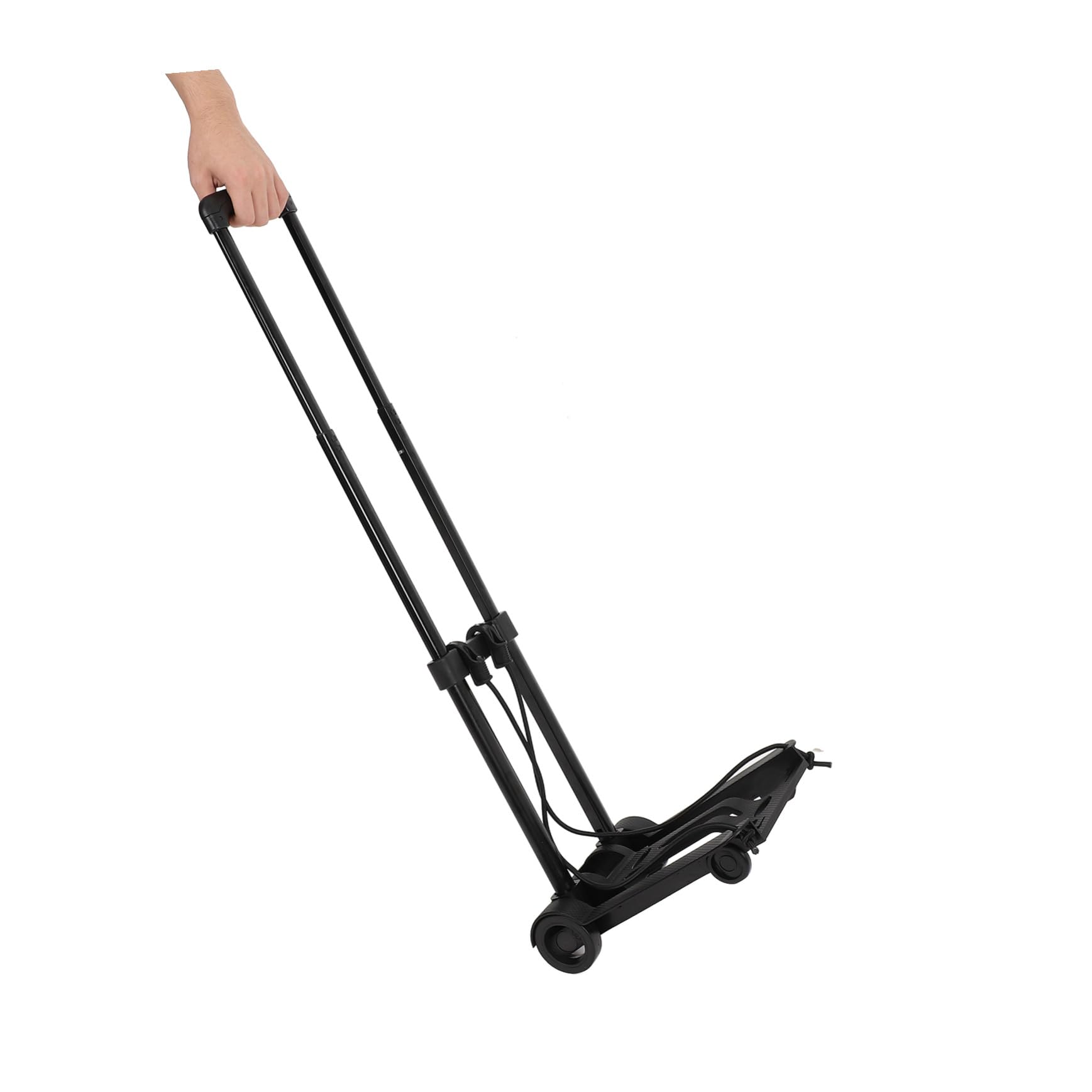 BESPORTBLE Carrito Compra Plegable Ruedas Mini Carrito Portátil Base Reforzada y Cordón Elástico Ajustable Compacto y Ligero para Transporte y Viajes