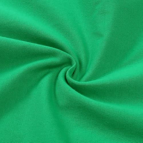 HahaNice Conjunto de camiseta e shorts de motociclista de algodão liso para meninas, 2 peças, Verde,