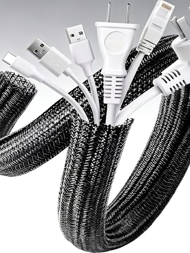 12mm Cord Cover Cable Management Tube Wrap Organizer Conceal Wires Prevent Tangling for Home Office Workstation miniatura 4