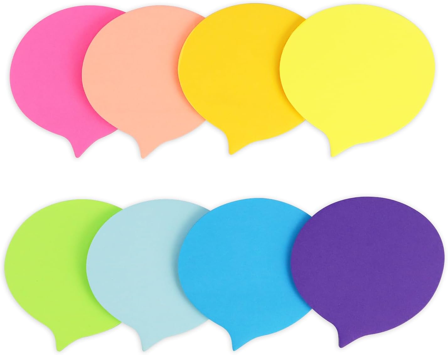 240 Sheets 8 Pads Adorable Bubble Shaped Sticky Notes 2.7 Inch Bright Colors Self-Stick Pads Multiple Colors Sticky Notes, Strong Adhesive