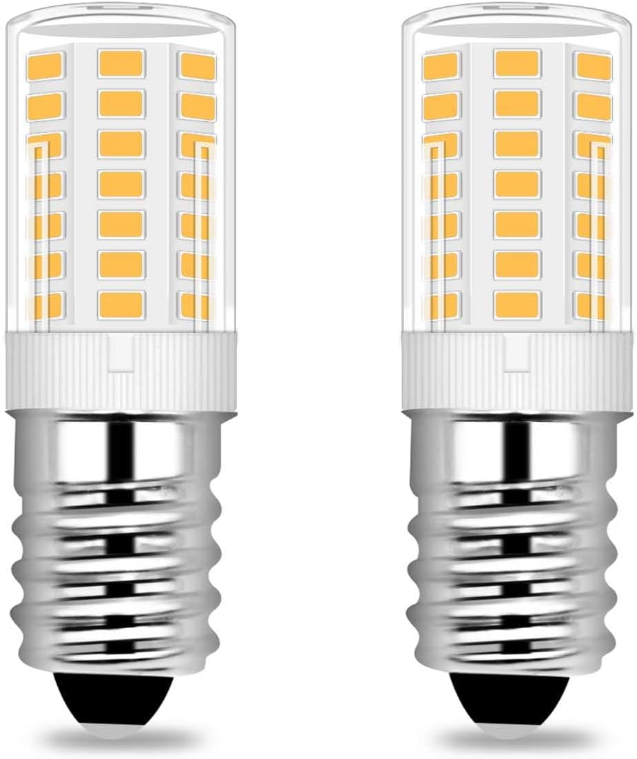E14 Led Bulb European Base Turkish Lamp Bulb Replace, Warm White 3000K 4W Equivalent 40 Watt Incandescent, Non-Dimmabl E14 Bulbs for Cooker Hood,Sewing Machine,Refrigerator,Pack of 2