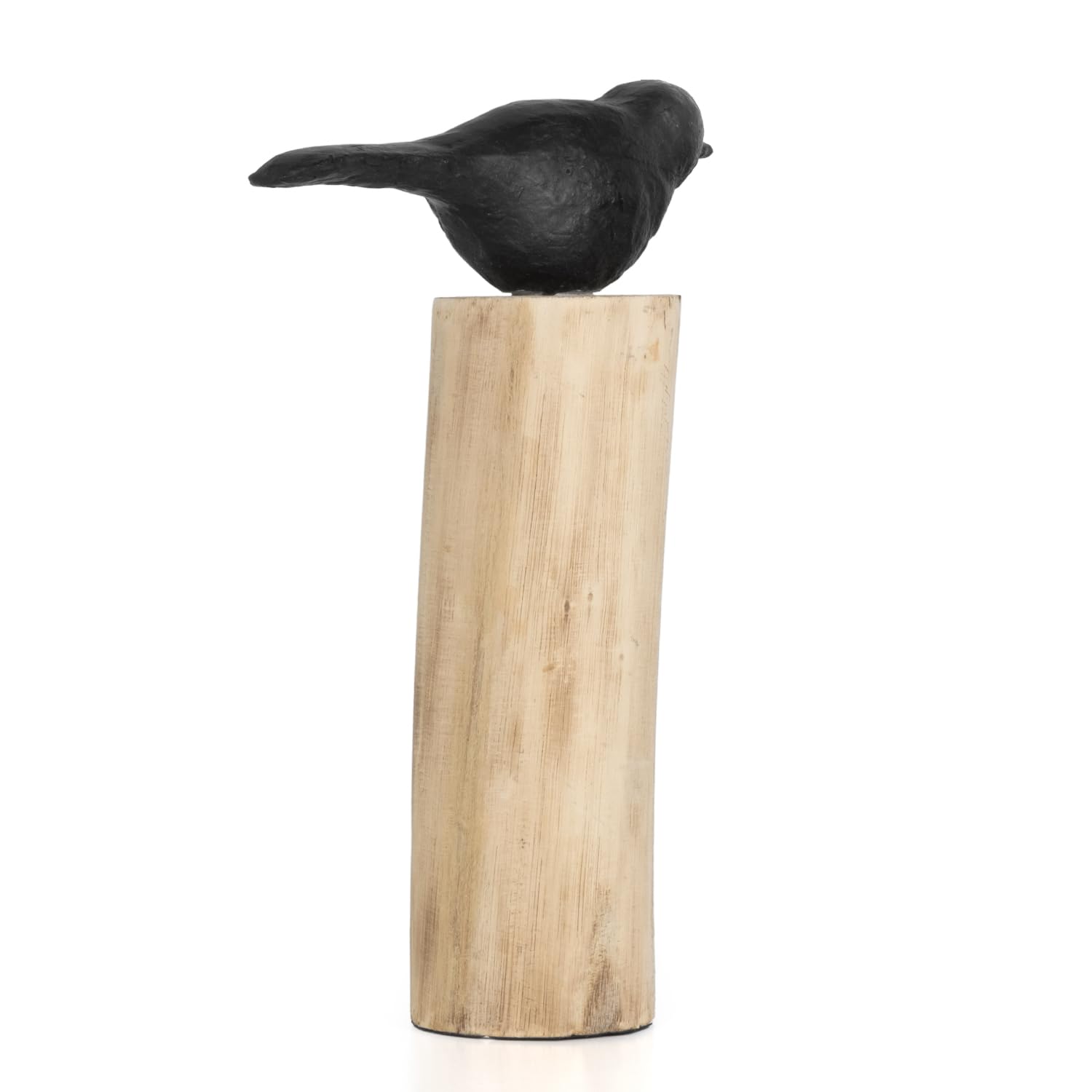 Moritz Escultura I Pájaro sobre tronco grande I 20 x 8 x 29,5 cm I Decoración de madera I Esculturas Decoración I Moderno I Salón I de madera I Escultura de madera