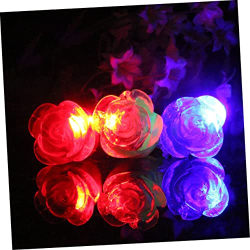 Didiseaon 48 Peças Anel De LED Rosa Anéis Brilhantes De LED Anéis De Festa Brilhantes Anéis De LED P