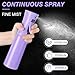 Continuous Spray Bottle for Hair (10.1oz/300ml) 2 Pack Mister Spray Bottles for Cleaning Empty Ultra Fine Water Mist Sprayer for Hairstyling Plant Garden Curly Hair Etc (Purple)