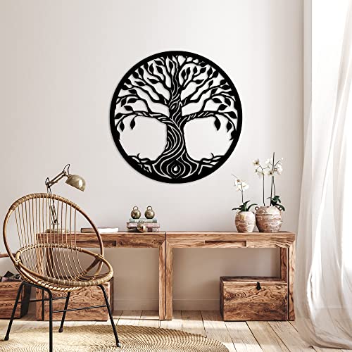 Metal Wall Art, Perfect Tree Of Life Wall Art, Metal Wall Decor, Unique Gift Idea For Room Decor, Bedroom Decor, Home Decor, Outdoor Decor, Wall Art For Living Room (Tree15, 8") #TOP4