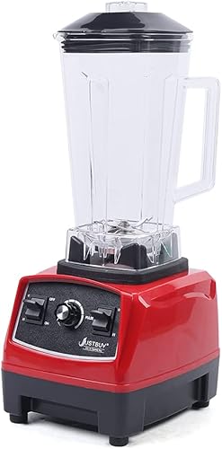 Licuadora profesional de encimera, licuadora comercial para batidos, batidoras de cocina para triturar batidos de frutas congeladas (rojo, 2200 W)