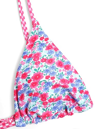 Image of ZAFUL Women's Triangle Bikini Floral String Bikini Set Two Piece Swimsuit Bathing Suits
