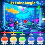 White Noise Machine Baby with Night Light Projector, 30 Soothing Music& 31 Colour& 4 Films Sound Machine, Timer+Remote+360° Rotate Dimmable Kids Night Light, Baby Essentials, Baby Shower Gifts