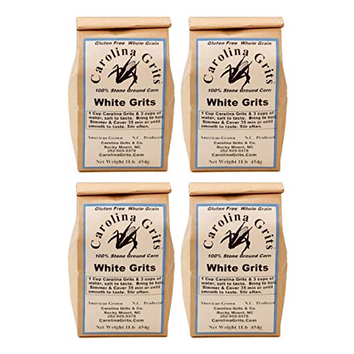 Carolina Grits Company Traditionally Stone Ground White Grits, 4 Pack