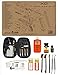 EDOG Range Warrior 27 Pc Gun Cleaning Kit - Compatible with Springfield Arnory XD - Tan - Schematic (Exploded View) Mat, Range Warrior Universal .22 9mm - .45 Kit & Tac Book Accessories Set