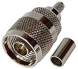 conector n macho rg58 Conector N macho AERZETIX: Conector Enchufe N Macho para Cable RG58 MAX 5.2mm