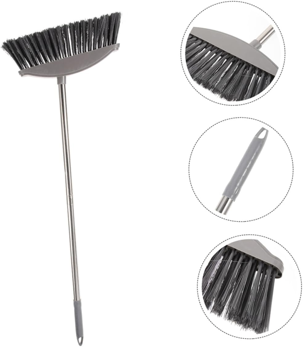 2pcs Stainless Steel Broom for Household Cleaning Long Handle Floor Broom for Home Car Interior