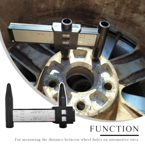 Image of Wheel PCD Gauge, Wheel Rim Bolt Pattern Measuring Tool PCD Ruler for Quick Measurement, Universal Wheel Stud Lug Bolt Pattern Gauge for 4 5 6 8 Holes Sliding Caliper