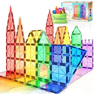 Magnetic Tiles Kids Toys STEM Magnet for Toddler Magnetic Blocks Building Toys Preschool Learning Sensory Montessori for 3+ Year Old Boys and Girls, Safe Creativity Toddler Kids Toys 40PCS
