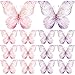 18 Pieces Butterfly Centerpieces for Baby Shower 10 x 7 Inch Butterfly Tables Decorations Pink and Purple Butterflies Table Toppers Wall Decor for Wedding Birthday Party Supplies, 2 Styles