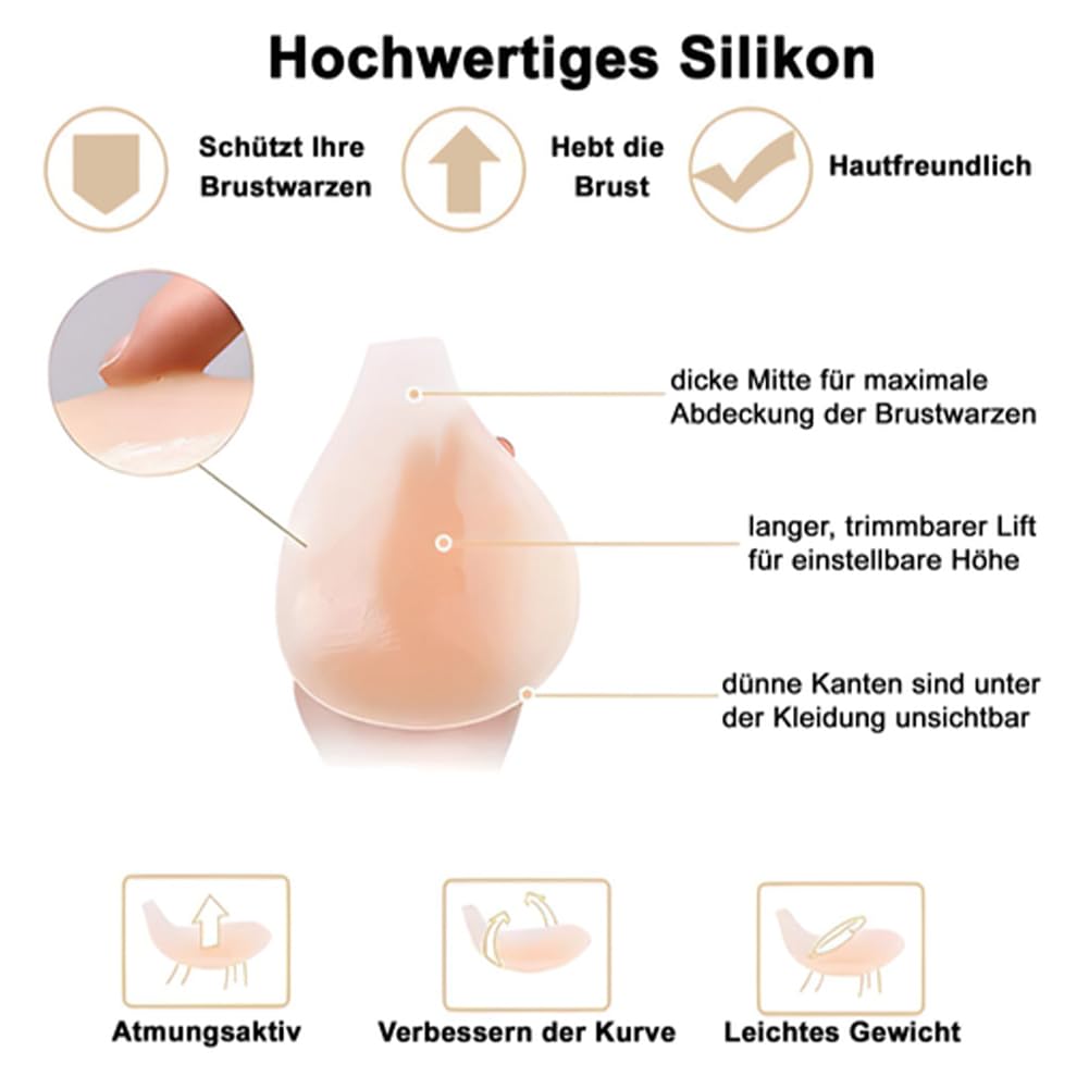 MEIION Sunabz InvisiLift Invisible Bra - Sollevamento istantaneo del seno per una scollatura sicura