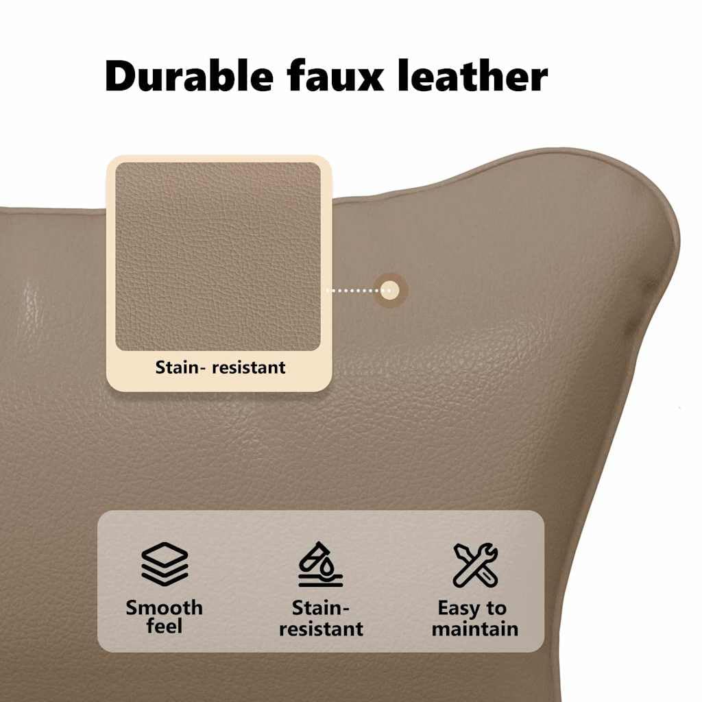 vidaXL poltrona Cappuccino 69 x 74 x 93 cm Pelle Artificiale