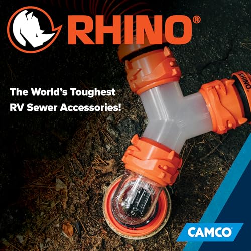 image for Camco RhinoFLEX Camper/RV Wye Sewer Hose Fitting | Features 360-Degree