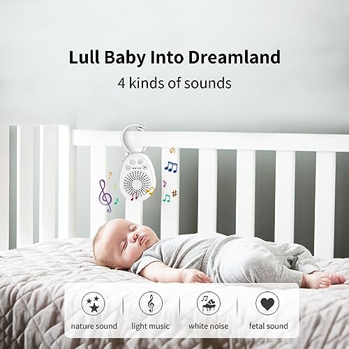 Máquina de Som Portátil, Máquina de Som para Bebês, Função de Temporização de Ativação de um Botão,