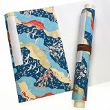 (Styleneo) 巻物 結婚式 スピーチ 長い 巻物 手紙 巻物帖245×1560mm (継ぎ紙に鶴と紅白梅)