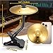 2PCS Desktop Cymbal, Desk Symbol Drum, Easy Clip-On Mini Cymbals for Drumer Music Lovers, Relief Your Working & Studying Stress, Fun Desk Accessory for All Type of Desks, Easy Installations - Gold