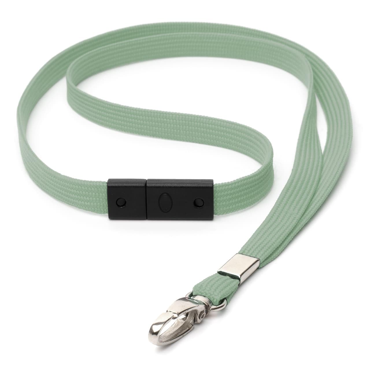 CKB LTD Breakaway Safety Lanyard Neck Strap Swivel Metal Clip for Id Card Holder - Pull Quick Release Design Lanyards Bulk (Sage Green, Pack of 50 pcs)