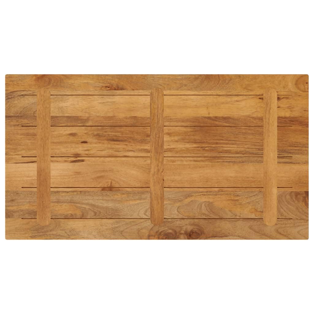 Generico Piano per Tavolo 100x60x2,5cm Rettangolare Legno Massello Mango,Marrone,13.5kg,371600