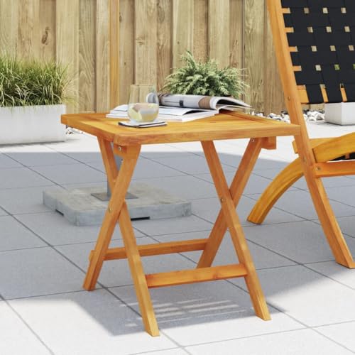 Mesa lateral de jardín de madera exterior duradera de 40 cm para decoración 2