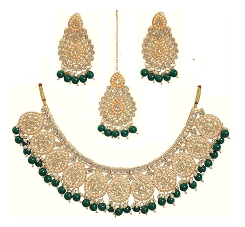 Siddhatva Traditional Wedding Kundan Stone Pearl Indian Ethnic Antique Gold