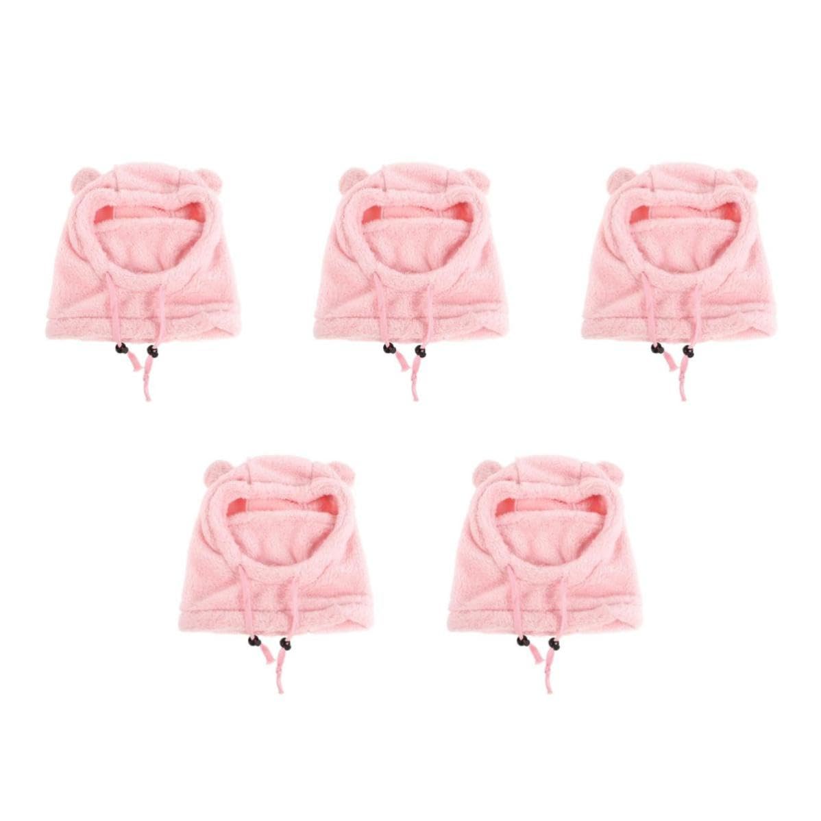 Kisangel 5 Piezas Pasamontañas de Invierno para Niñas, Gorro Rosa con