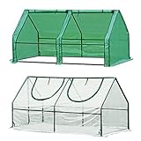 Quictent Greenhouse with 2 Covers, Mini Portable Green House with PE Cover & PVC Cover, Waterproof...