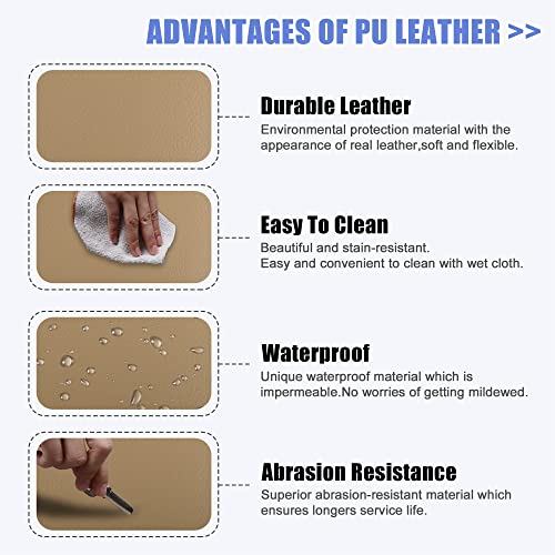 X AUTOHAUX Car Center Console Lid Armrest Cover Seat Box Cover Cap Panel with Latch Lip Replacement for Volkswagen Jetta Golf Passat Khaki PU Leather Plastic by X AUTOHAUX - Used condition - Image 3